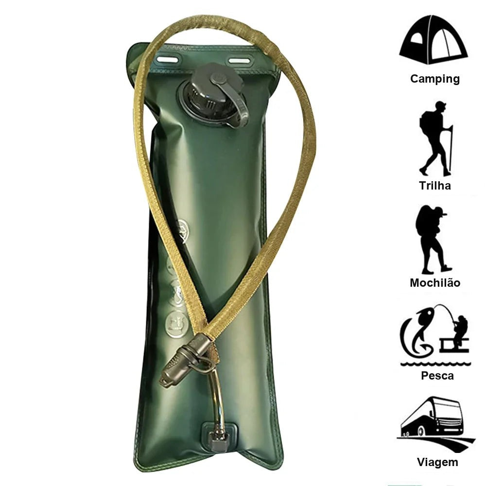 Reservatório de Hidratação 3L – bolsa e usos: camping, trilha, mochilão, pesca e viagem