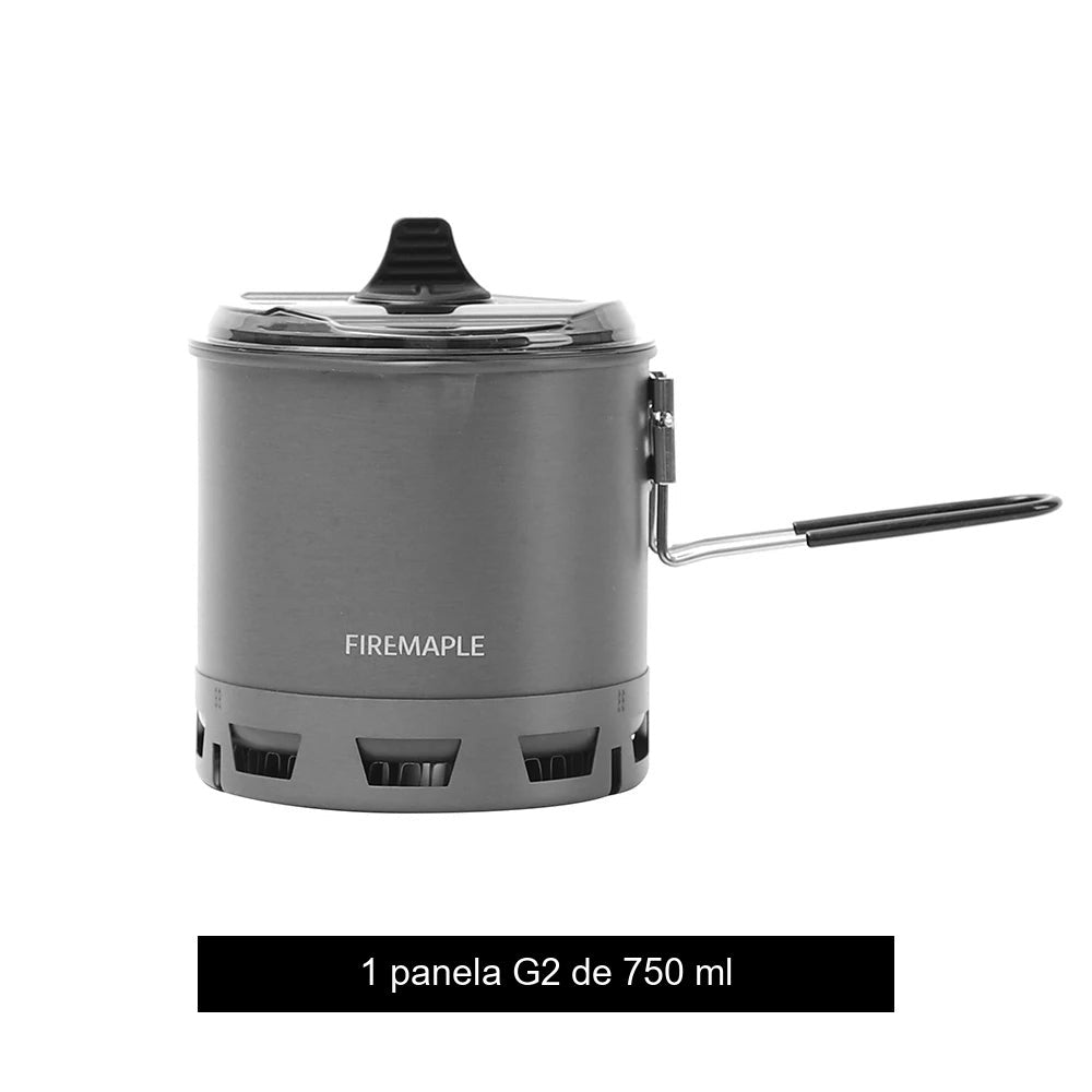 Panela Ultraleve Fire-Maple Petrel G2 com Trocador de Calor – panela G2 de 750 ml, vista de frente
