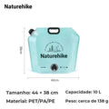 Bolsa de Água Dobrável Naturehike 10 L com Torneira