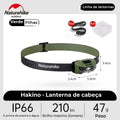 Lanterna de Cabeça Naturehike com 4 Modos e SOS – verde: IP66, 210 lúmens e 47 g