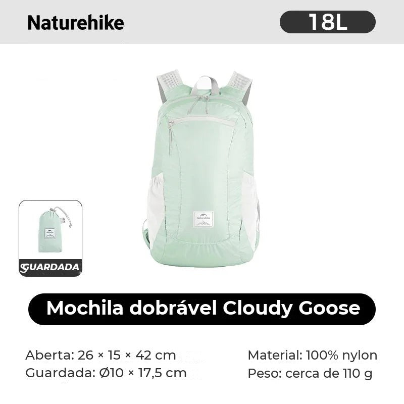 Mochila Dobrável Naturehike Cloudy Goose – variação: tamanho, peso e tecido