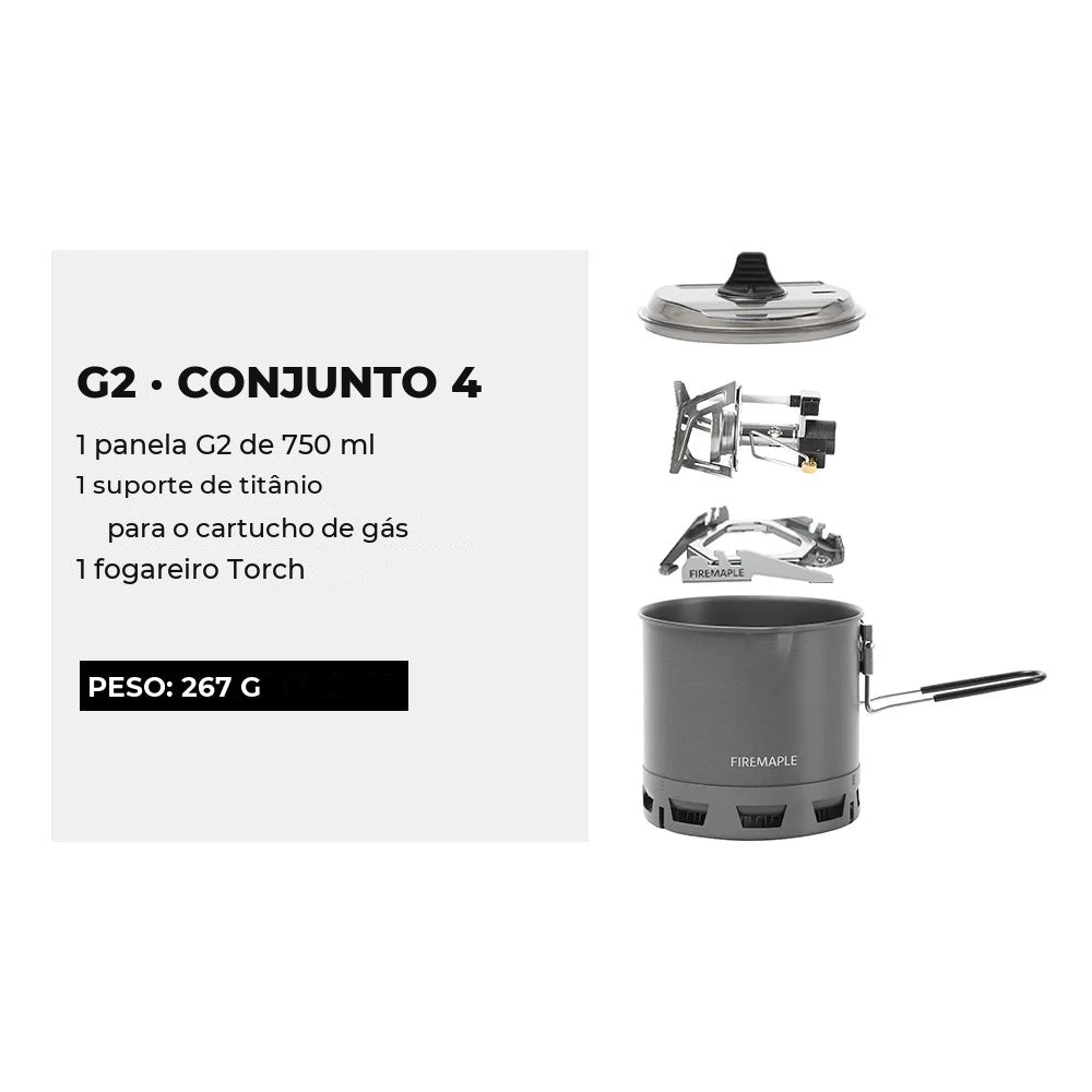 Sistema de Cozinha Fire-Maple Petrel (Panela + Fogareiro)