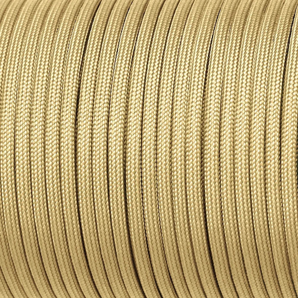 Corda Paracord 550 com 7 Fios, 30 m – detalhe da trama bege
