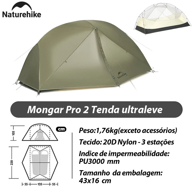 Barraca Ultraleve Naturehike Cloud Up e Mongar 2