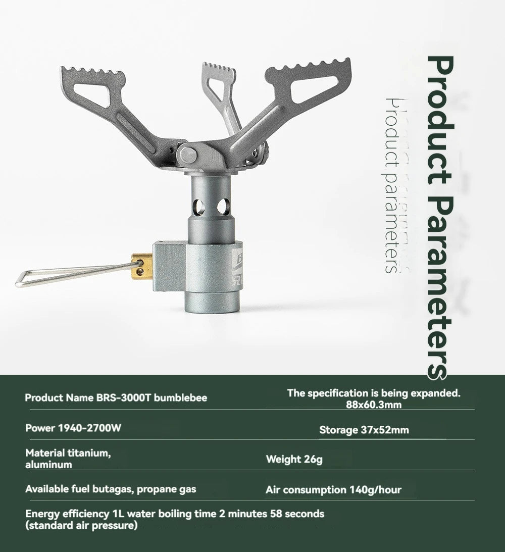 Fogareiro Ultraleve de Titânio BRS-3000T – especificações do produto