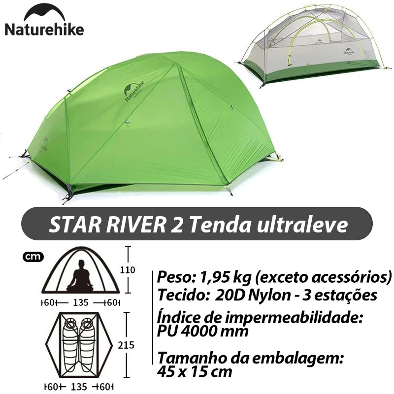 Barraca Ultraleve Naturehike Cloud Up e Mongar 2