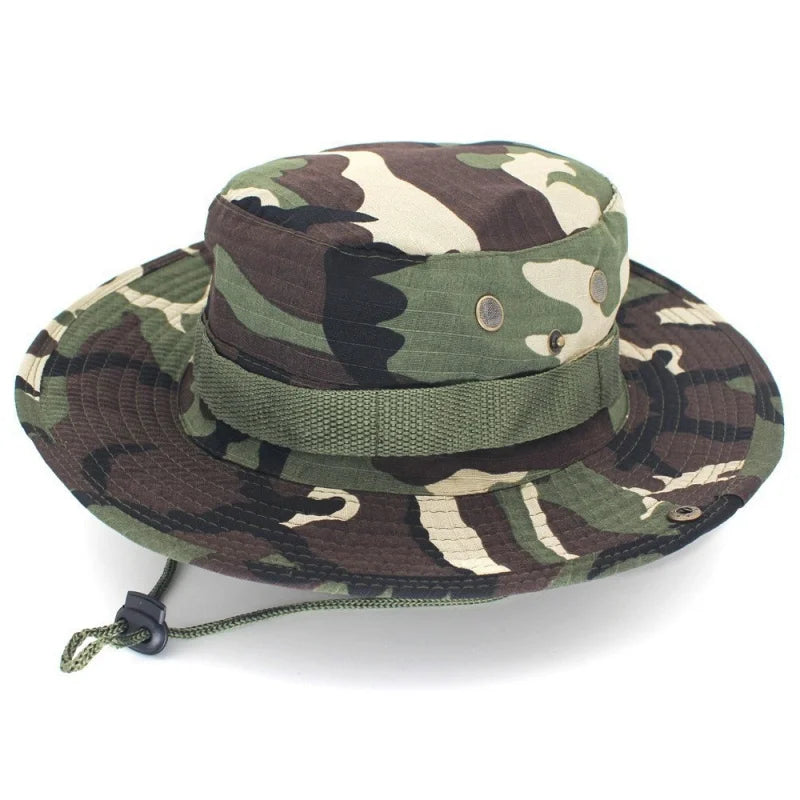 Chapéu Boonie Camuflado – estampa Woodland