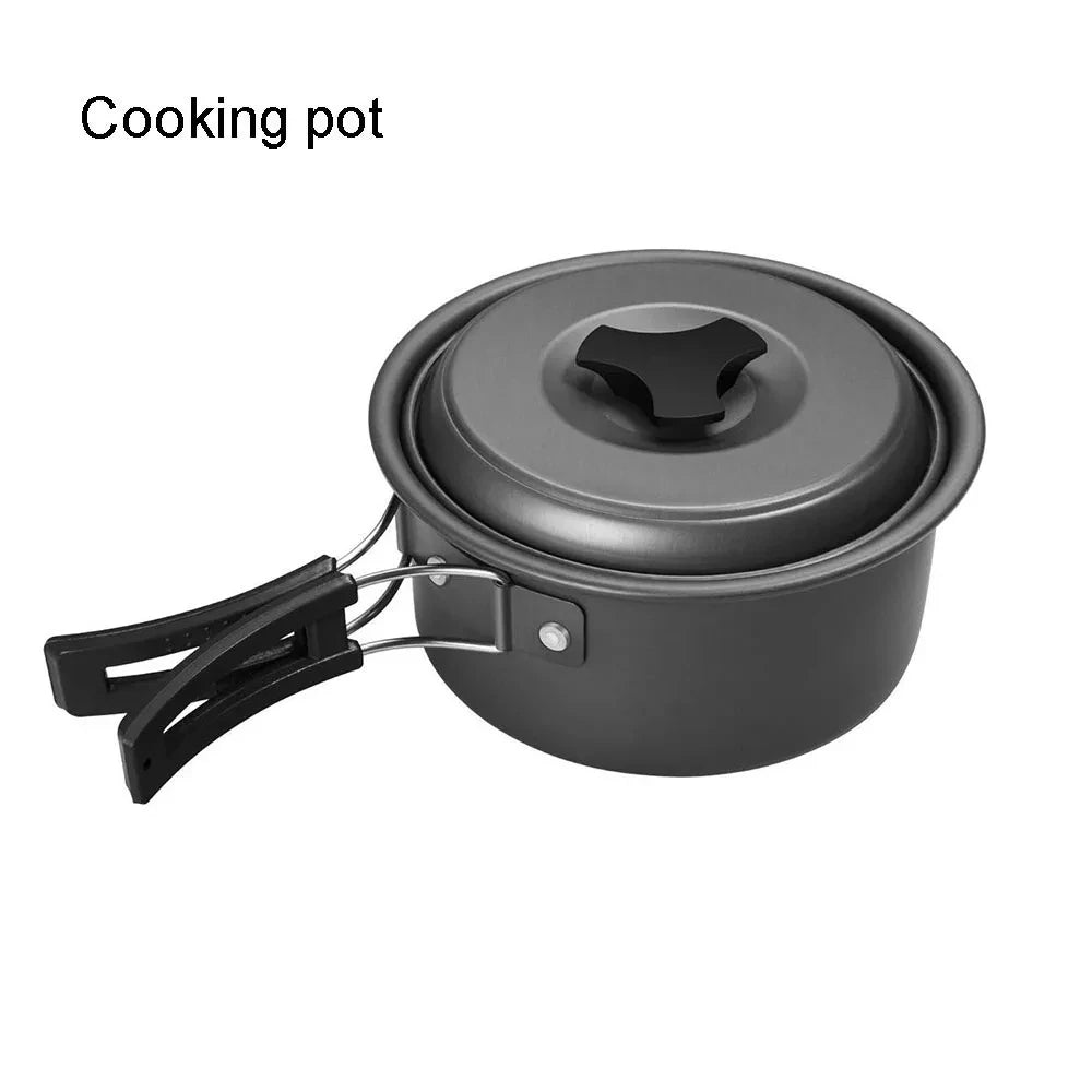 Kit de Panelas para Camping 11 Peças – panela com tampa