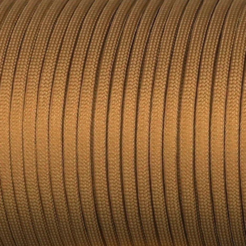 Corda Paracord 550 com 7 Fios, 30 m – detalhe da trama marrom