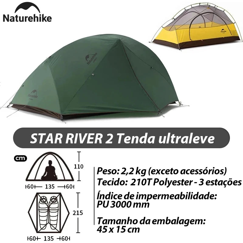 Barraca Ultraleve Naturehike Cloud Up e Mongar 2
