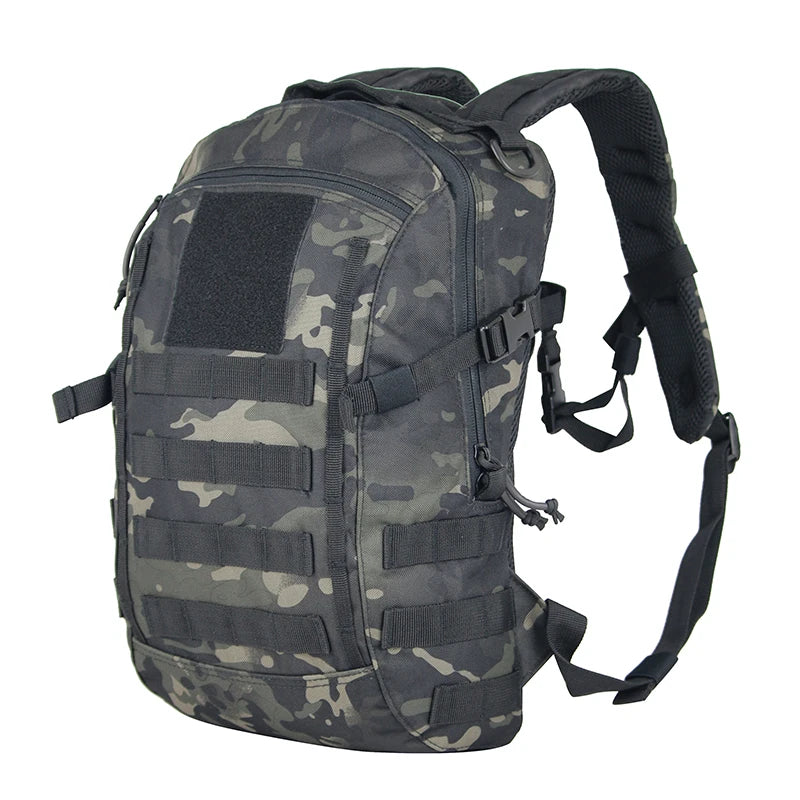 Mochila Tática 20L MOLLE – cor camuflado preto