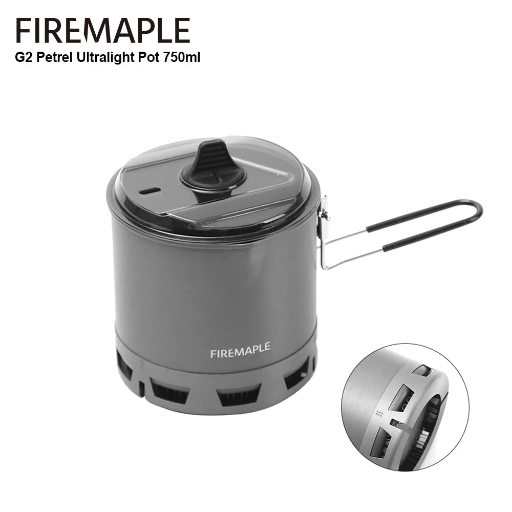 Panela Ultraleve Fire-Maple Petrel G2 com Trocador de Calor – panela de 750 ml com alça dobrável e trocador de calor