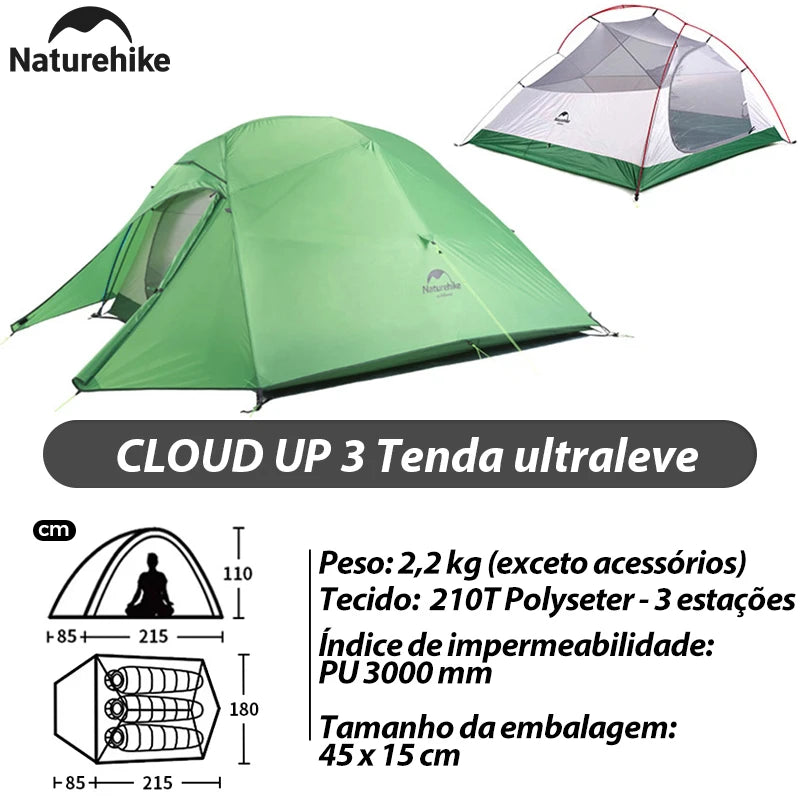 Barraca Ultraleve Naturehike Cloud Up e Mongar 2