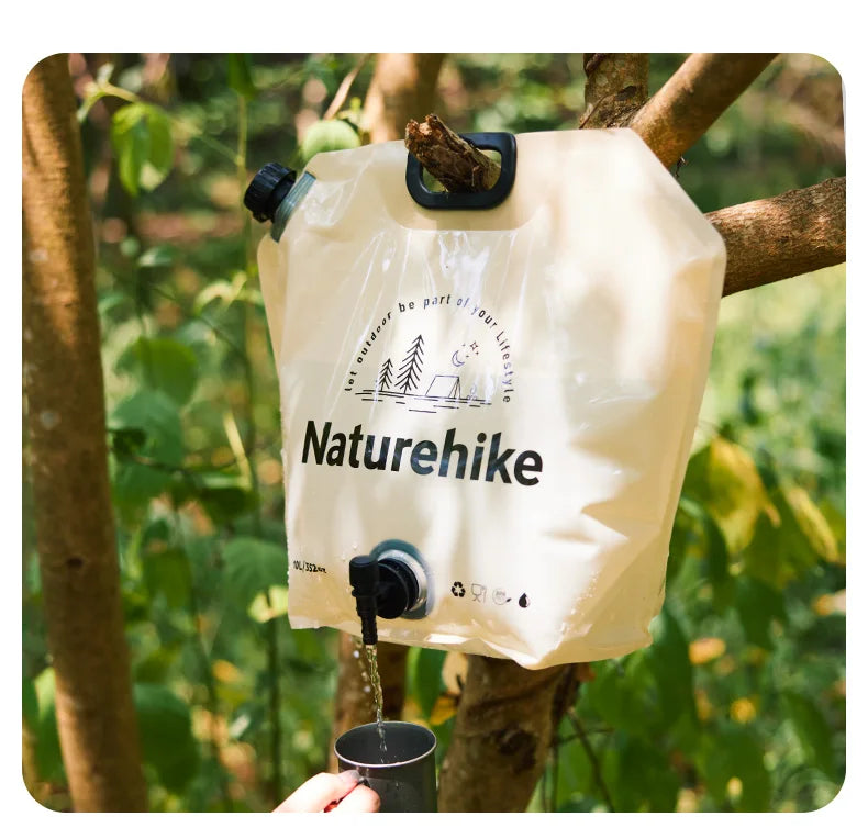 Bolsa de Água Dobrável Naturehike 10 L com Torneira