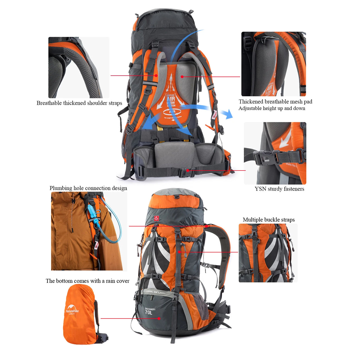 Mochila Cargueira Naturehike 70 L