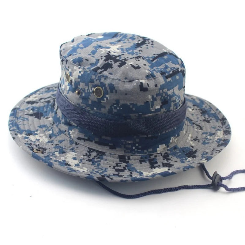 Chapéu Boonie Camuflado – estampa Digital azul