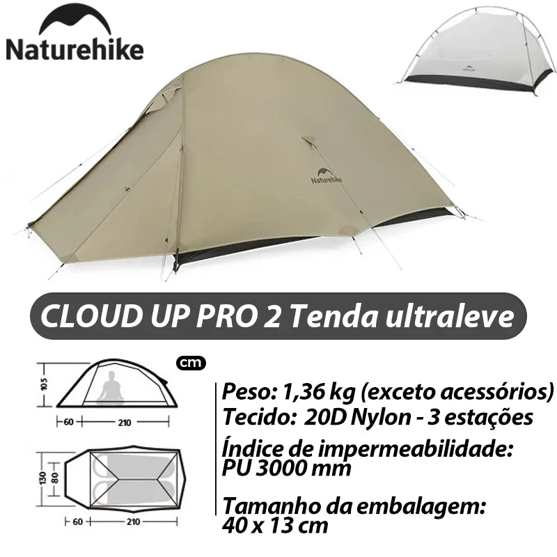 Barraca Ultraleve Naturehike Cloud Up e Mongar 2
