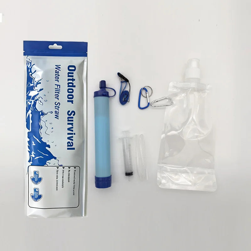 Canudo Filtro de Água para Trilha – embalagem com o filtro e os acessórios