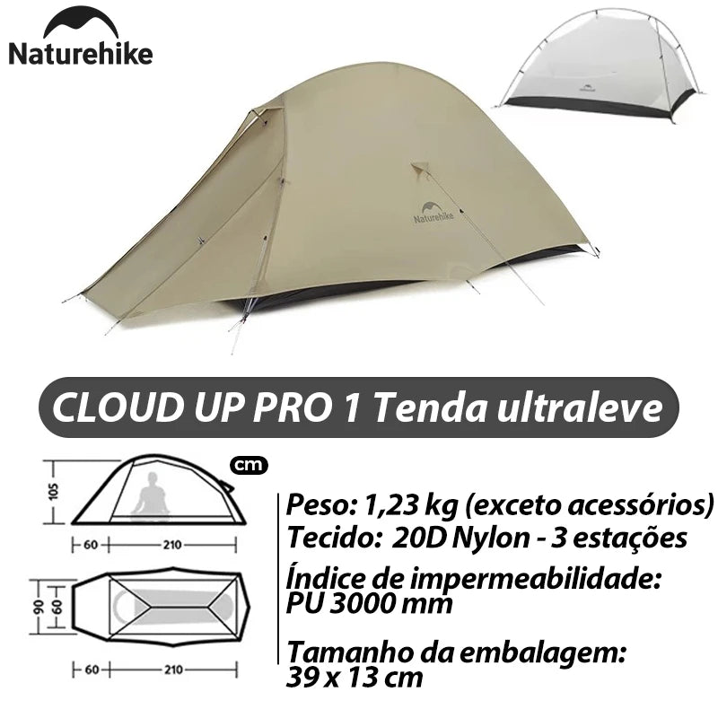 Barraca Ultraleve Naturehike Cloud Up e Mongar 2