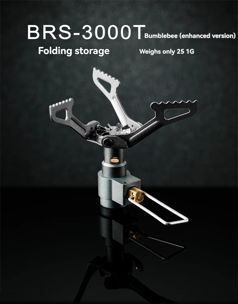 Fogareiro Ultraleve de Titânio BRS-3000T – dobrado para guardar